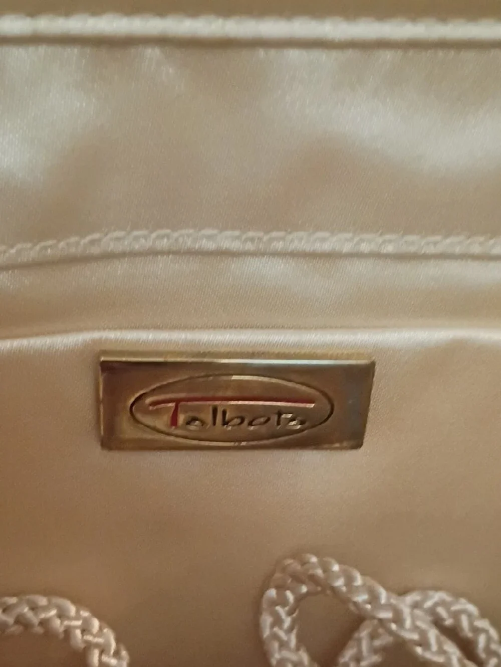 Talbots Pearl Satin Evening Clutch